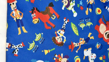 Disney Toy Story Stretch Knit Fabric Woody Buzz Bear Movie Approx. 69" Remnant