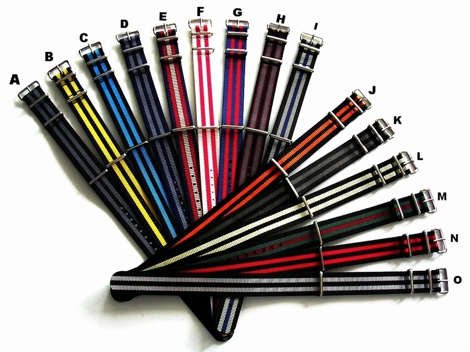 NATO ® Correa Reloj Correa G10 Nylon Balístico Militar RAF Cosido Bond IW SUISSE Foto 2 de 4