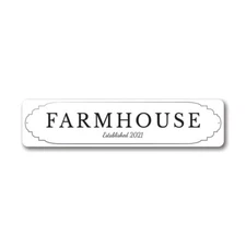 Farmhouse Established Farmhouse Sign, Barn Decor Metal Sign