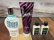 Snooki Shore to Please Bronzer Body Scrub Shimmer Lotion Tanning Lotion Bundle