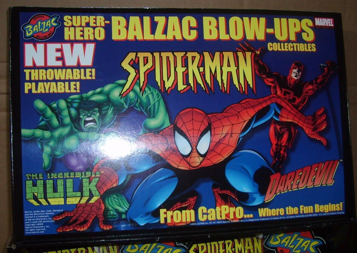RARE BALZAC Marvel SPIDERMAN HULK DAREDEVIL BLOW UP 18 FIGURE
