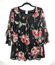 Naif Mesh Top Artsy Y2K Dark Fairy Babydoll Cottagecore Bohemian Womens Sz 1X