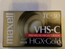 Maxell TC-30 VHS-C Premium High Grade HGX-Gold Camcorder Tapes NEW SEALED