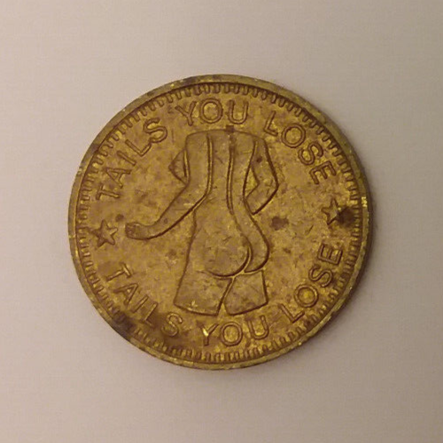 Vintage Nude Woman Heads or Tails Flip Coin Lucky Token | eBay