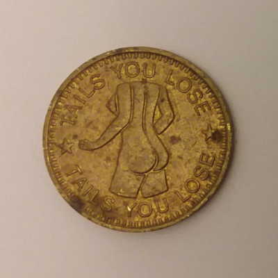 Vintage Nude Woman Heads or Tails Flip Coin Lucky Token | eBay