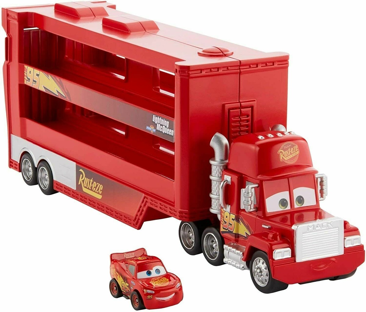 Disney Pixar Cars Minis Transporter with Vehicle,Kids Ages 4 Year+