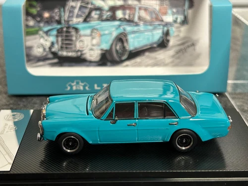 Liberty Maßstab 1:64 Mercedes-Benz 300 SEL blau Diecast Auto Modell Spielzeug Geschenk - Bild 8 von 9
