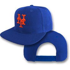New York Mets Snap Back Cap Hat Embroidered NY Adjustable Flat Bill Men NYC