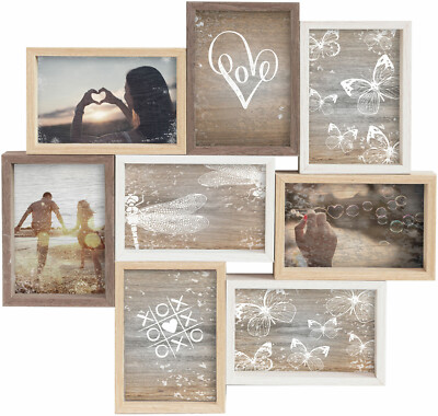 Nielsen Collage Mixed Colours 8 Fotos 10x15cm Holz MDF Bilderrahmen Fotorahmen