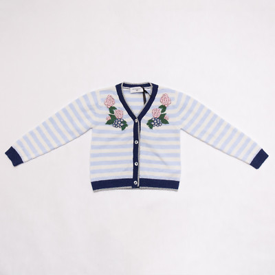 CARDIGAN ROW BLUE KIDS FOR GIRL (TG: 4A/10A) ''MONNALISA'' 192805 F/W 2018 [-50%]