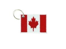 Keychain keyring embroidered embroidery patch flag canada canadian