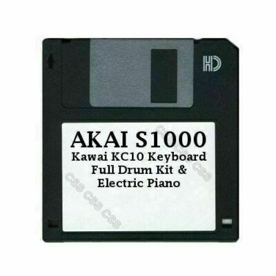 Akai S1000 Floppy Disk Kawai KC10 Keyboard Full Drum Kit & Electric Piano