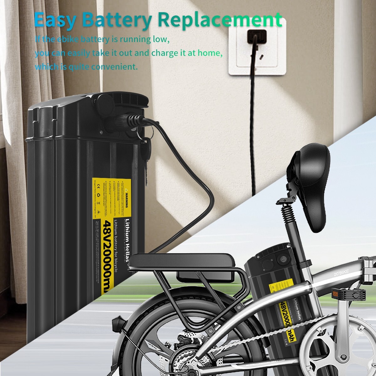 Xinhaiba 48V 20Ah Li-ion Battery for Electric Bike | High Capacity
