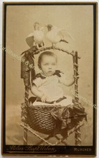 orig. CDV photo photography child children fashion around 1880 urban Munich