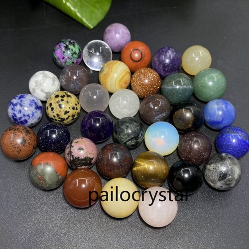 34pcs Wholesale Natural Mixed Ball Quartz Crystal Sphere Reiki Healing Gem 15mm+ - Picture 9 of 12
