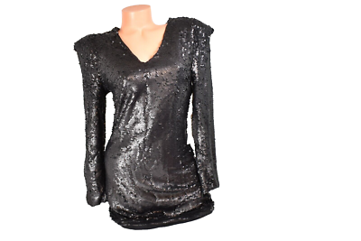 Women's Leith Black Sequin V Neck Dressy Sheath Mini Dress Size L NWT | eBay Women's Leith Black Sequin V Neck Dressy Sheath Mini Dress Size L NWT | eBay