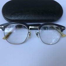 Shuron Mens Hornrim Eyeglasses Glasses 24mm USA 5 3/4 Vintage 40/50s