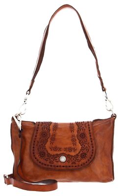 CAMPOMAGGI Shoulder Bag Schultertasche Umhängetasche Tasche Cognac terracotta