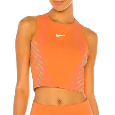 nike crop top orange