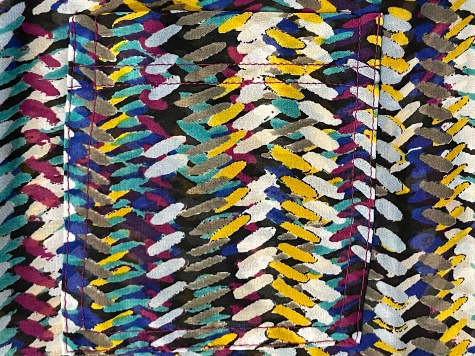 Blusa para mujer LIZ CLAIBORNE PETITE multicolor sin mangas con botones delanteros talla PL Foto 4 de 4