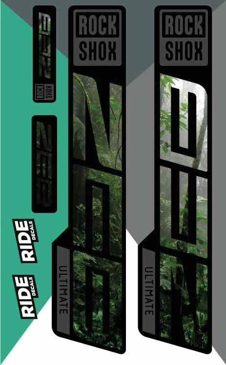 Kit de calcomanías RockShox Zeb Ultimate | Jungle | 2021