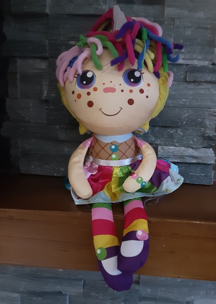 Flip Zee Girls Zandy Candy Plush Doll Rainbow Colors Jay-Play Toy Hat  Inverts