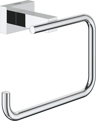 GROHE Essentials Cube Toilet Paper Holder, StarLight Chrome