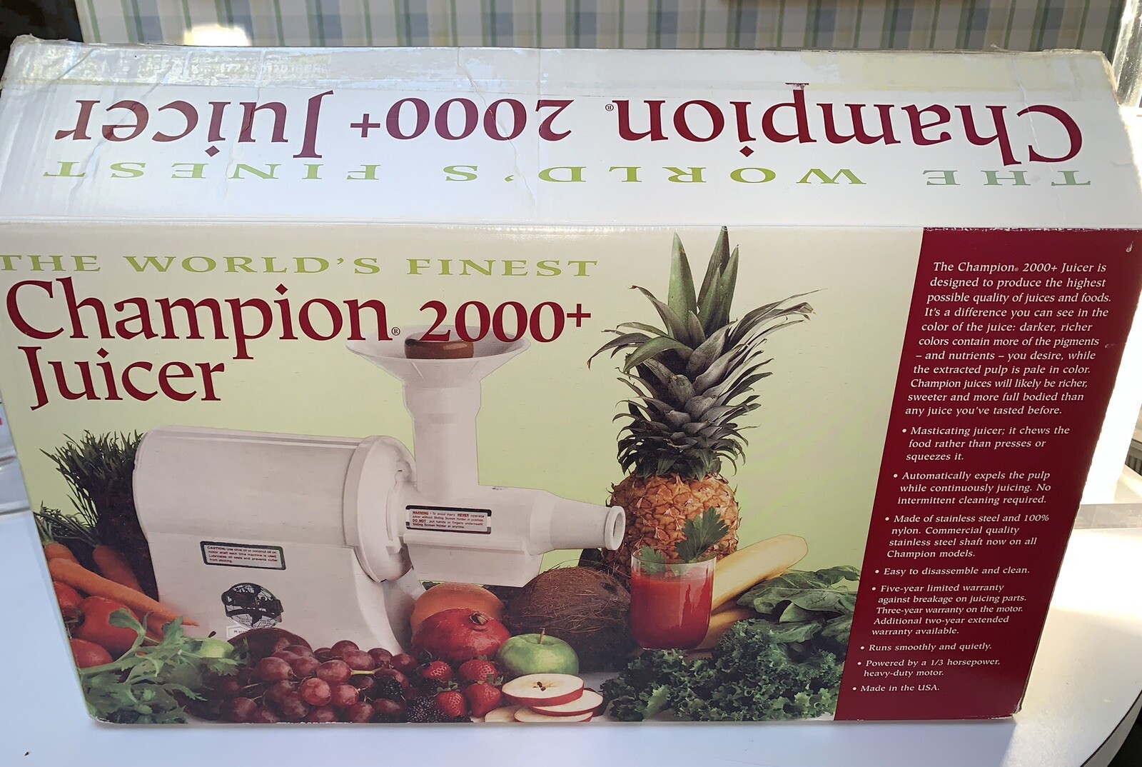 Champion Juicer 2000 Bare Used Works Tip Top With Extruder Attachment