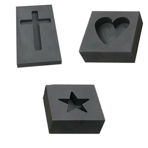 Graphit Gussform Herz - Barrenform Zum Schmelzen Von Gold & Silber