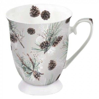 Tasse, Porzellantasse PINE CONE ALL OVER 0,25l Ambiente | Zapfen, Tannenzapfen