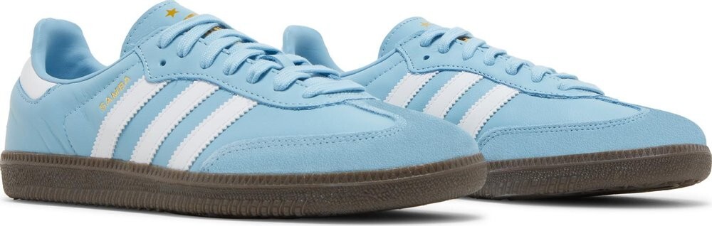 シューズ adidas samba blue 26.0 adidas Samba Metallic Blue JR2180