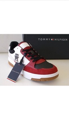 Tommy Hilfiger Herren Sneaker TH Basketball Street Mix Leder Mehrfarbig Gr.42 140 