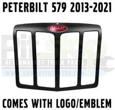 Peterbilt 579 2012-2021 Black Radiator Grille Surround With Emblem Logo