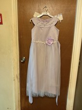 K.I.O Collection Lavender Floral Tulle Formal Dress Girls Size 12 D-1125