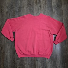 Vintage Hanes Her Way Sweatshirt Womens XL Pink Crewneck Pullover Fleece 90s