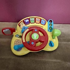 VTech Turn  Learn Driver Interactive Steering Wheel Toy Lights  Sounds WORKS