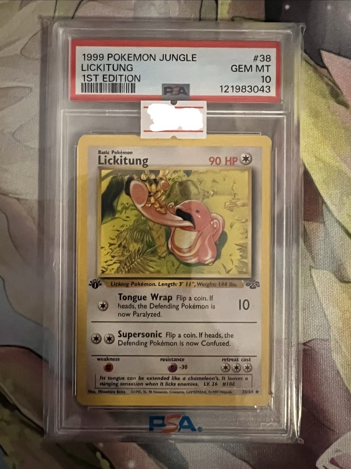 Pokémon TCG Lickitung 38/64 Jungle 1st Edition PSA 10 Vintage New Cert