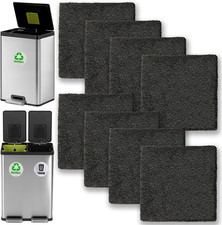 8 Pack Activated Carbon Filters Fits EKO Trash Can with Built-In Compartment 11.
