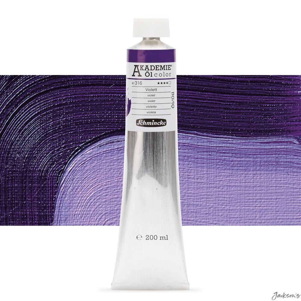 Schmincke Akademie Oil Paint Linseed Oil 200ml Violet For Artists Painting