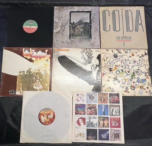 LED ZEPPELIN (8) LP Vinyl Record LOT- Self Titled, ii, iii, Coda, Through Door