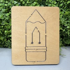 Pencil Bookmark Library AccuCut Ellison Die cut stencil Wood Die cutter 6"x5"