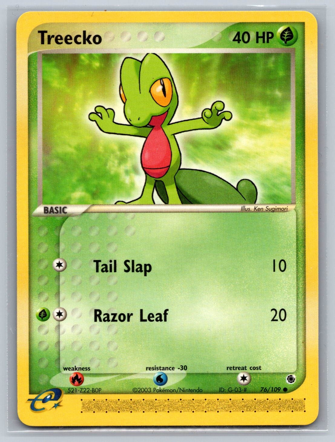 Treecko - Common Ruby and Sapphire 76/109 NM
