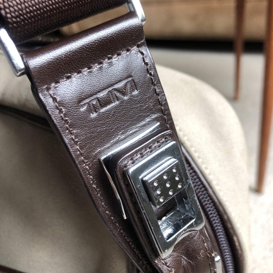 TUMI Bag Luggage Carry On Business Travel Pockets Olive Green Brown ...