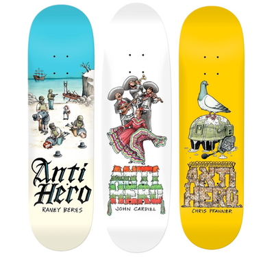 Anti Hero Todd Francis Libertad Series Full Set 3 Skateboard Decks