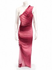 Fashion Nova NWT Pink Head In The Clouds Mesh Ruched Maxi Dress Sz XL Party Club