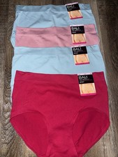 Bali  4-Pair Womens Brief Underwear Panties Nylon Blend One Smooth U  M