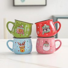 150ml Weihnachten Keramik Tasse süß Santa Schneemann Kinder Kaffee Milch Tasse Weihnachtsgeschenk