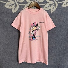 Vintage 1980s Walt Disney Minnie Mouse Youth Kids XL Pink T Shirt Palm Springs