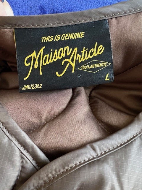 MAISON ARTICLE BROWN PUFF PUFFER JACKET LARGE L P… - image 2