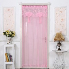 Lace Doorway Panel Breathable Lace Top String Divider Boho-Chic Design for Cafe